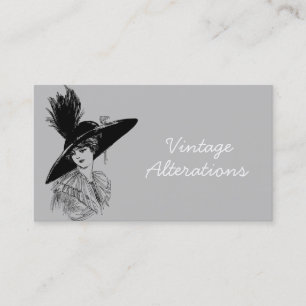 Carte De Visite Couturière retoucheuse de vêtements vintage