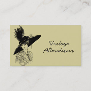 Carte De Visite Couturière retoucheuse de vêtements vintage design