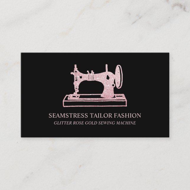 Carte De Visite Couturière Tailleur Machine à Coudre Antique (Devant)