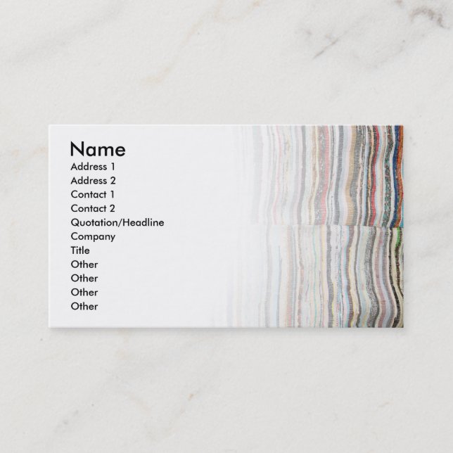 Carte De Visite Couverture açoréenne typique (Devant)