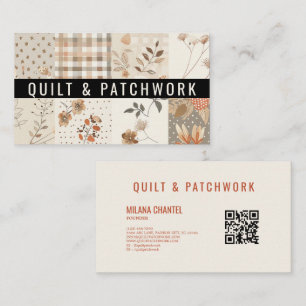 Carte De Visite Couverture beige pastel Patchwork Vêtements faits