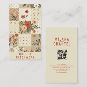 Carte De Visite Couverture beige pastel Patchwork Vêtements faits