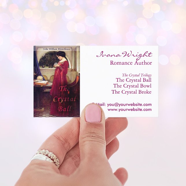 Carte De Visite Couverture de livre d'auteur (White Book Cover Author Business Card)