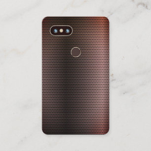 Carte De Visite Couverture de téléphone de Faux et style en acie