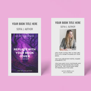 Carte De Visite Couverture du livre et auteur auteur photo promoti