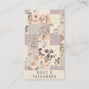 Carte De Visite Couverture en lilac Patchwork Vêtements faits main