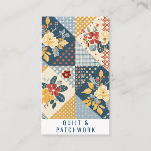 Carte De Visite Couverture en patchwork bleu jaune rouge Vêtements