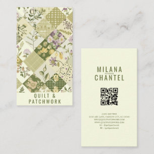 Carte De Visite Couverture en patchwork de lilas vert Vêtements fa