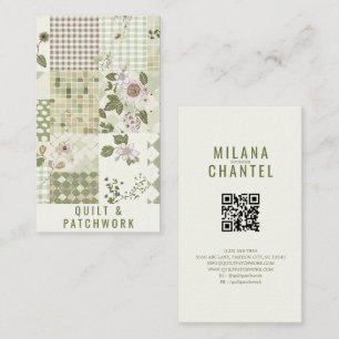 Carte De Visite Couverture en patchwork de lilas vert Vêtements fa
