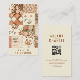Carte De Visite Couverture en terre cuite Patchwork Vêtements fait