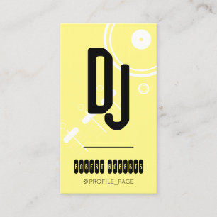 Carte De Visite Couverture jaune de style deejay moderne