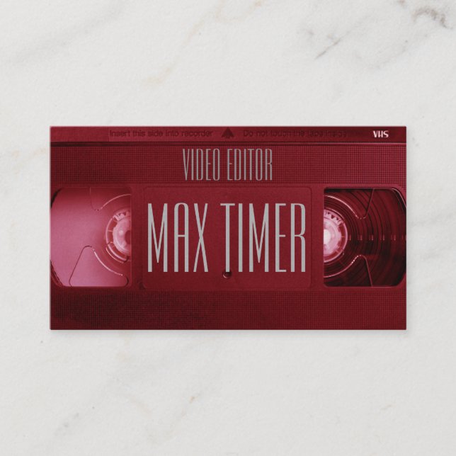 Carte De Visite Couverture vidéo à cassette VHS (Devant)