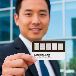 Carte De Visite Couvertures de fenêtre QR Kraft personnalisé