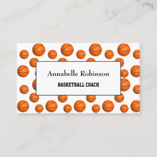 Carte De Visite Covoiturier de basketball orange