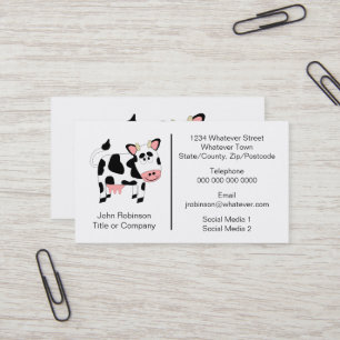 Carte De Visite Cow Design Farmer