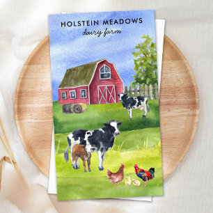 Carte De Visite Cow Farm Holstein Dairy Waterton