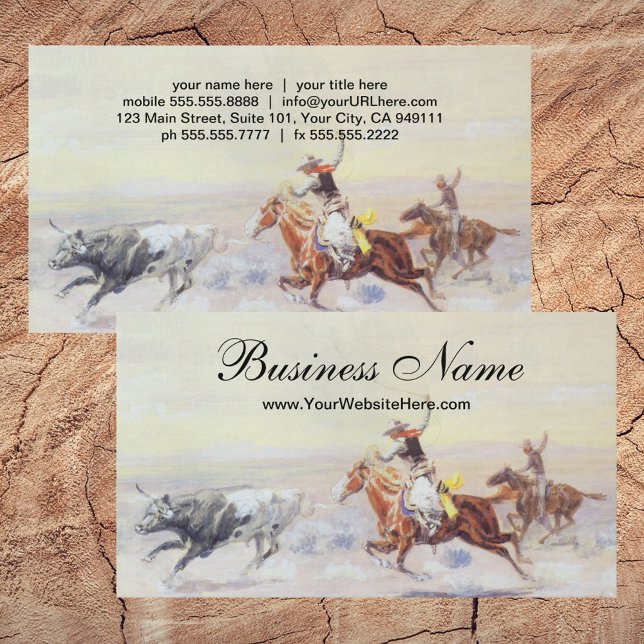 Carte De Visite Cowboys du Bar Triangle par CM Russell (Créateur téléchargé)
