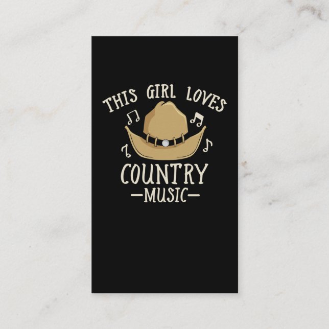 Carte De Visite Cowgirl Femme Musique country Lover Western Dancin (Devant)