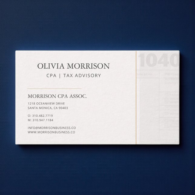 Carte De Visite CPA Tax Accountant Professional (Créateur téléchargé)