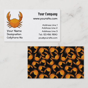 Carte De Visite Crab orange