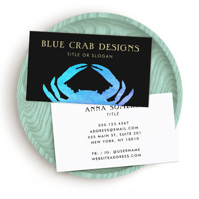 Carte De Visite Crabe bleu (Créateur téléchargé)