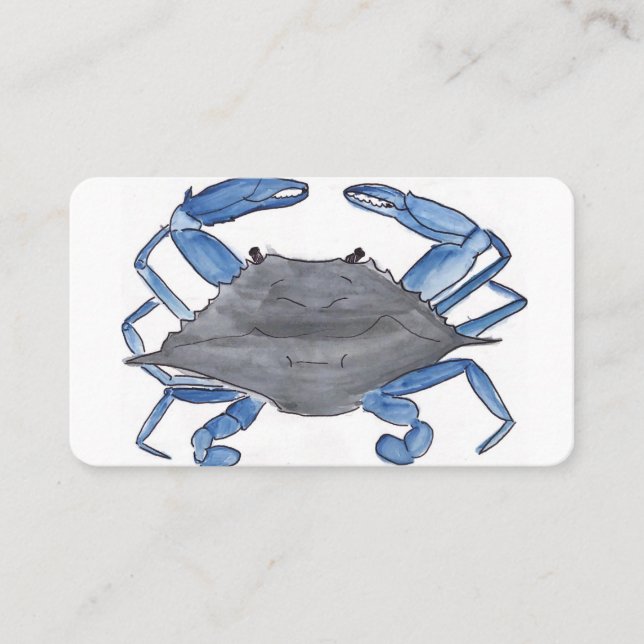 Carte De Visite Crabe bleu (Devant)