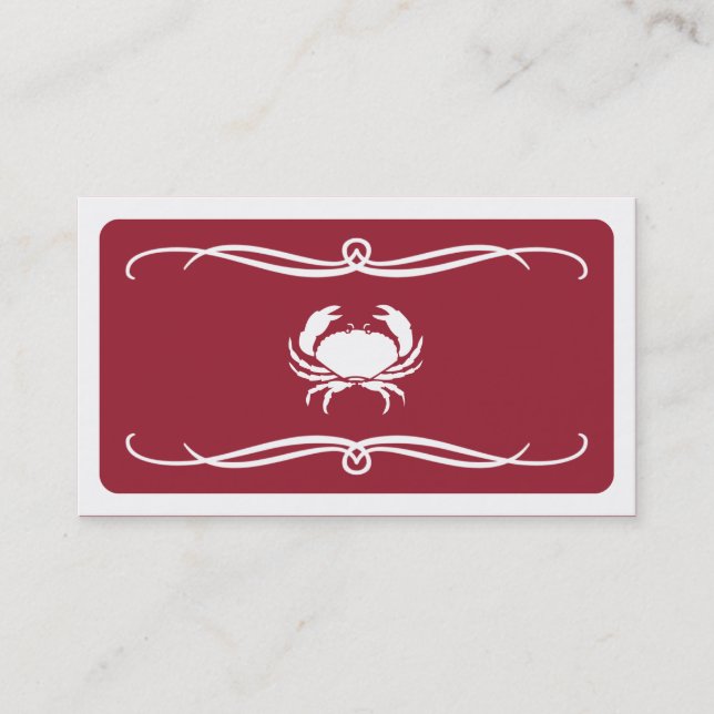 Carte De Visite crabe mod (personnalisable en couleur) (Devant)