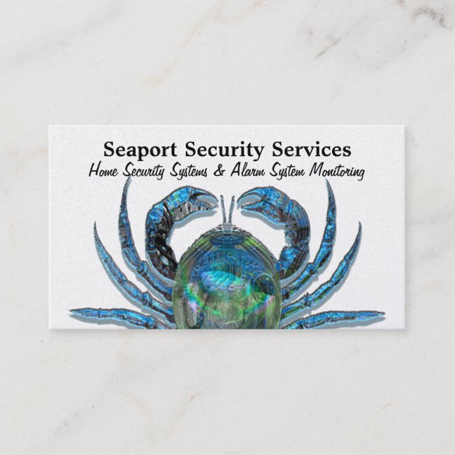 Carte De Visite Crabe robotique sur le professionnel d'or 3,5" x (Devant)