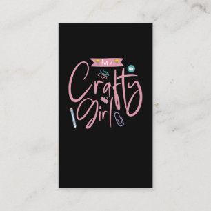 Carte De Visite Crafty Scrapbooking Girl Book Crafting Love