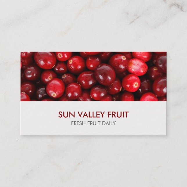 Carte De Visite Cranberries Closeup Fruit Wholesale Retail (Devant)