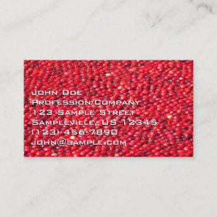 Carte De Visite Cranberries Festive Rouge