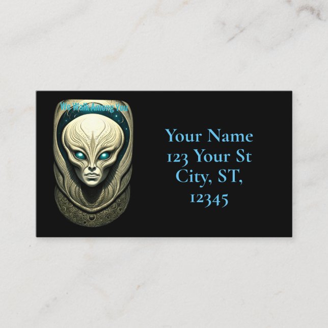 Carte De Visite Crâne Alien Tête Thunder_Cove (Devant)
