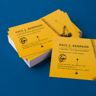 Carte De Visite Crane couchant   Thème de construction minimal