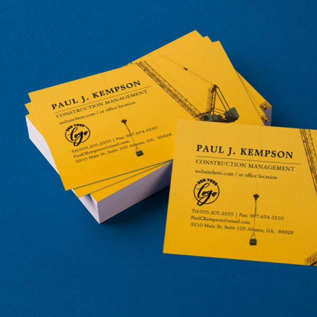 Carte De Visite Crane couchant | Thème de construction minimal (Créateur téléchargé)