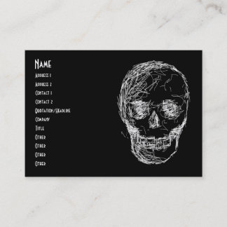 Carte De Visite Crâne, dans le blanc