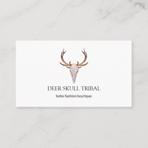 Carte De Visite Crâne de cerf corne bohème tribal