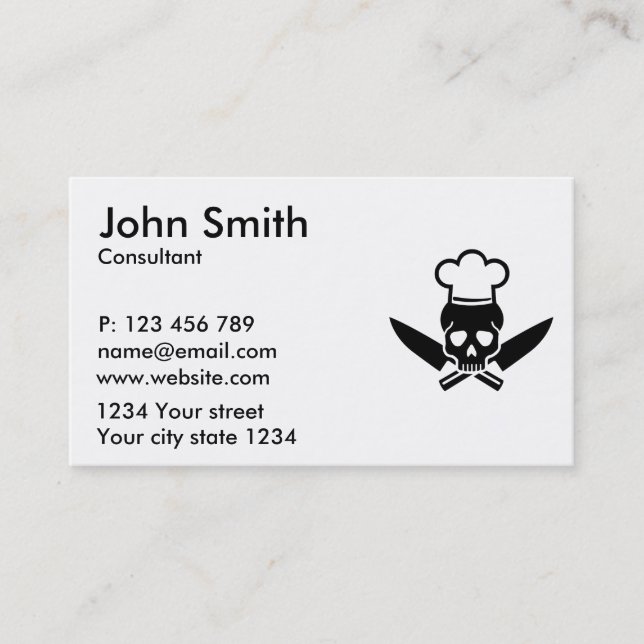 Carte De Visite Crâne de chef (Devant)