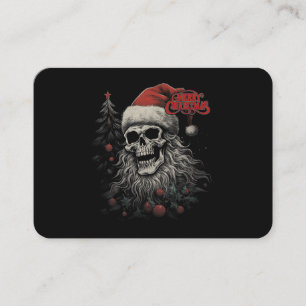 Carte De Visite Crâne de squelette drôle de Noël joyeux Santa appa