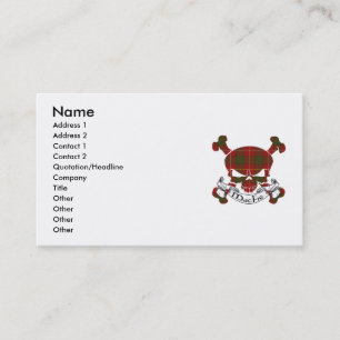 Carte De Visite Crâne de tartan de MacFie