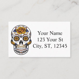 Carte De Visite Crâne Mexicain Halloween Thunder_Cove