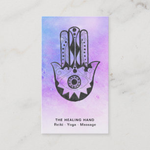 Carte De Visite *~* Cratère de Moon Hamsa Main de la méditation de