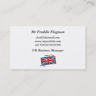 Carte De Visite Crayon Union Jack,