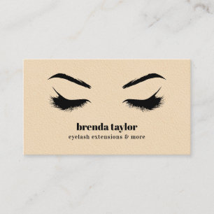 Carte De Visite CREAM LEATHER chic Eyelash Browbar professionnel