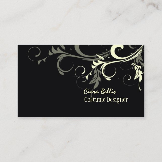 Carte De Visite Cream Swirls / Costume Designer / DO-IT-YOURSELF c (Devant)
