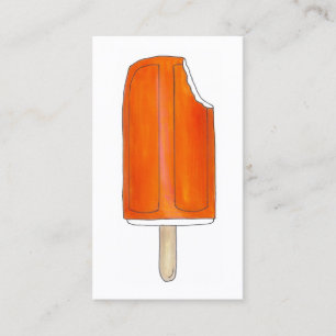 Carte De Visite Creamsicle Orange Ice Cream Shoppe Popsicle Pops