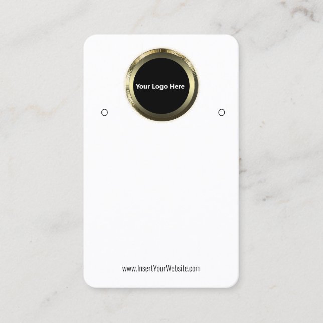 Carte De Visite Creat Your Custom Logo Earring Display Card  (Devant)