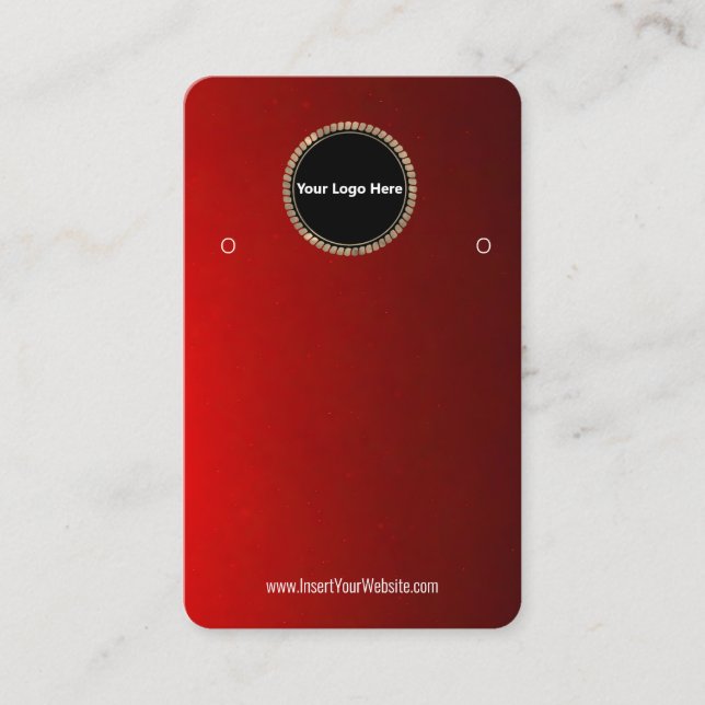Carte De Visite Creat Your Custom Logo Earring Display Card  (Devant)