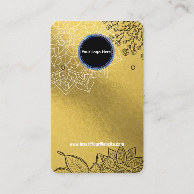 Carte De Visite Creat Your Custom Logo Earring Display Card  (Devant)
