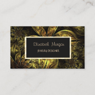 Carte De Visite Créateur de Bijoux Floral Moderne Élégant, Cadre D