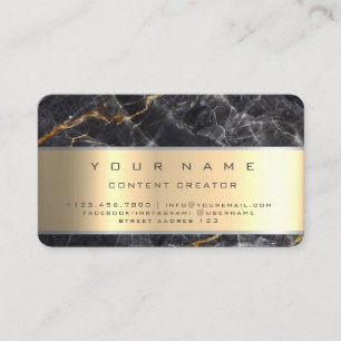 Carte De Visite Créateur de contenu Marble Social Media Manager